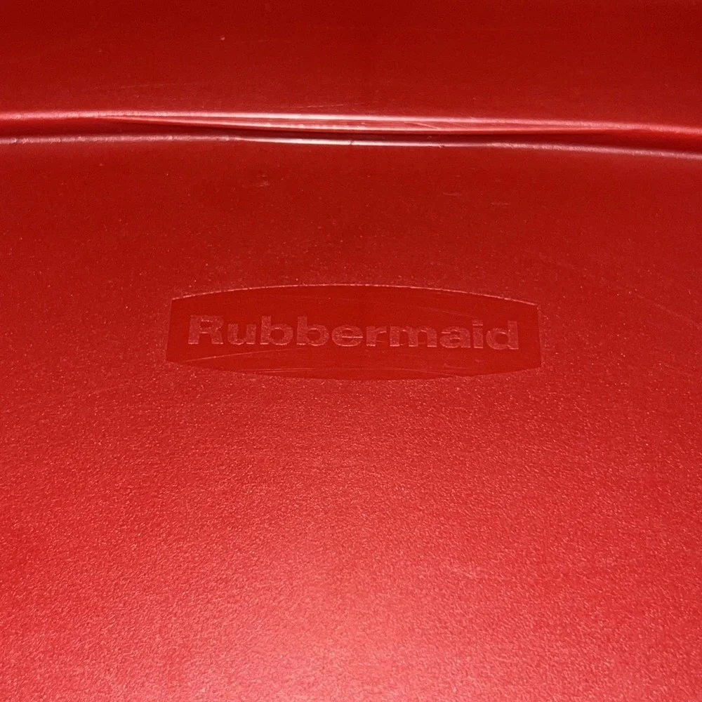 Vintage Rubbermaid 40 Cup 9.4L Clear Food Storage Container Red Lid USA Pantry